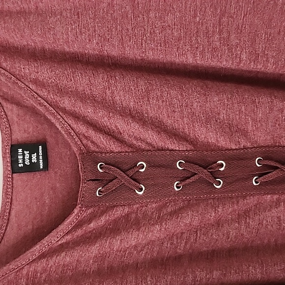 Mauve cold shoulder shirt - Picture 2 of 8